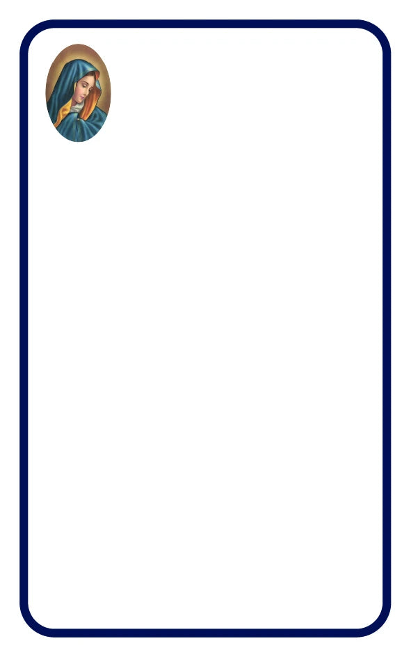 Madonna con manto blu 5x8 cm