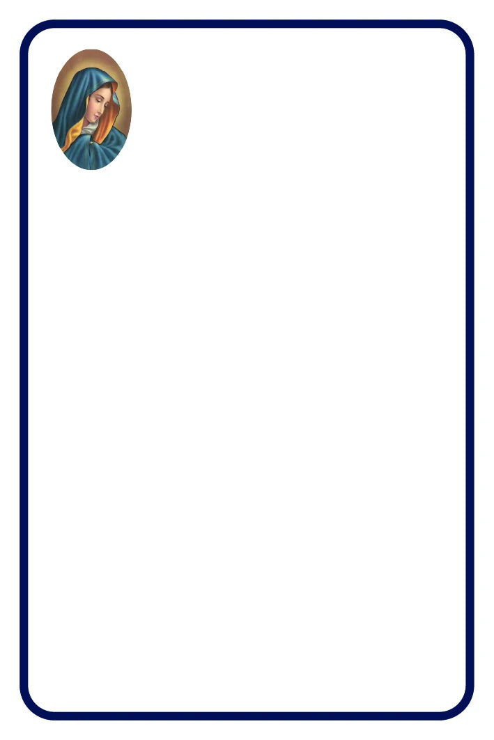 Madonna con manto blu 6x9 cm